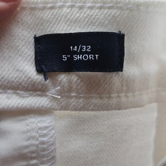 GAP Jean Shorts Womens Size 14/32 5" White Mid Rise Denim Stretch Summer NWT - Picture 9 of 13